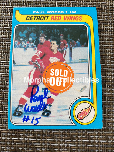Paul Woods - Autographed Card 1979/80 Opc