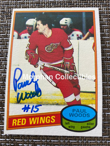 Paul Woods - Autographed Card 1980/81 Opc