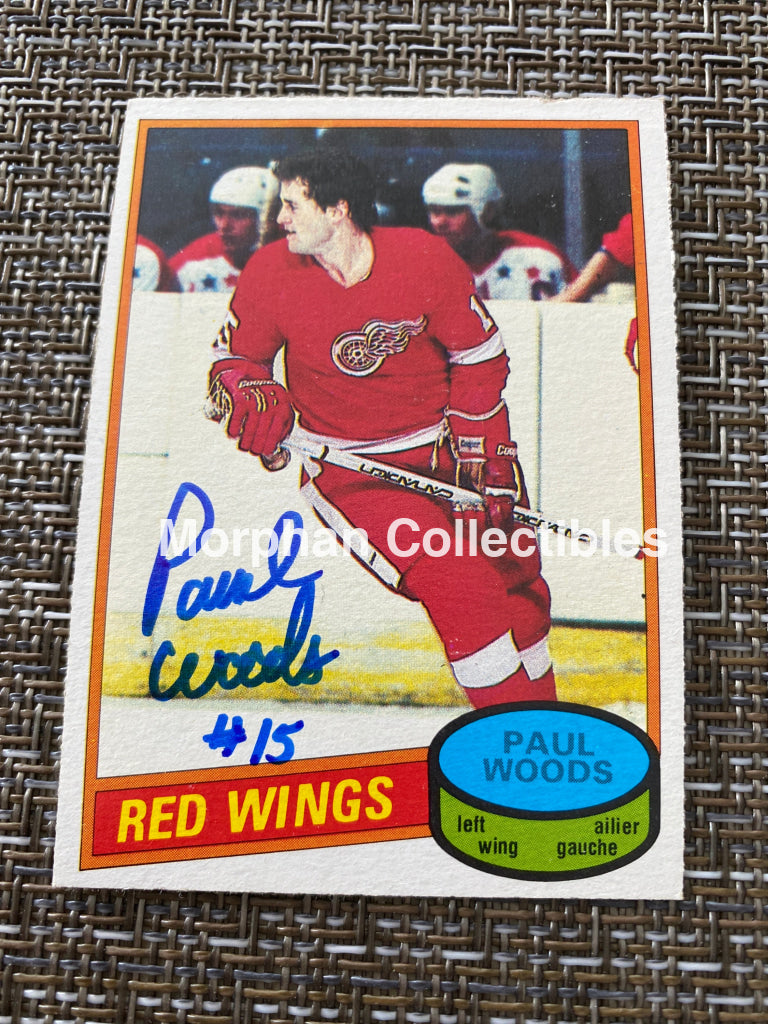 Paul Woods - Autographed Card 1980/81 Opc