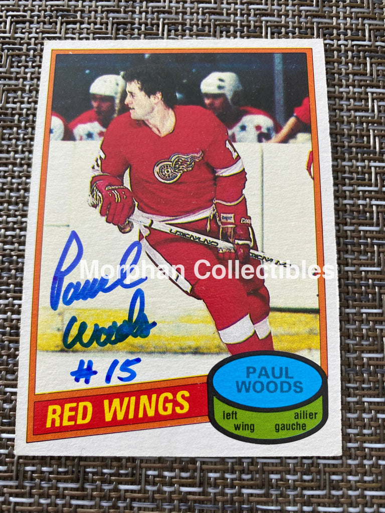 Paul Woods - Autographed Card 1980/81 Opc