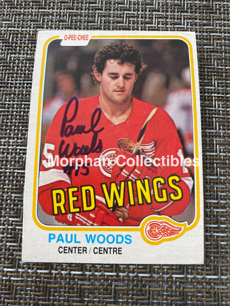 Paul Woods - Autographed Card 1981/82 Opc