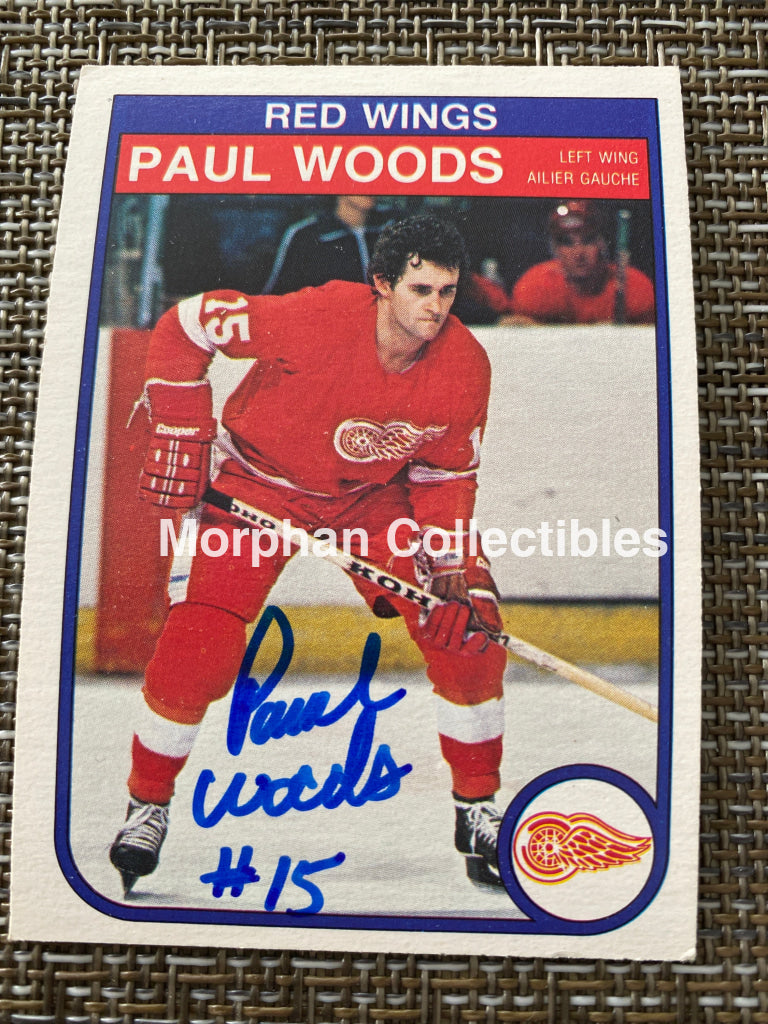 Paul Woods - Autographed Card 1982/83 Opc