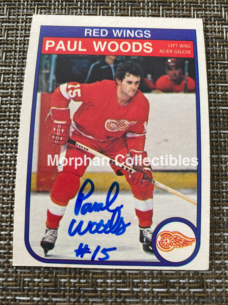 Paul Woods - Autographed Card 1982/83 Opc