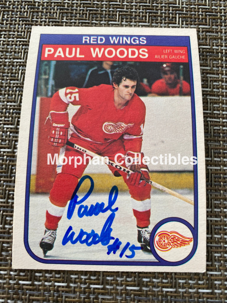 Paul Woods - Autographed Card 1982/83 Opc