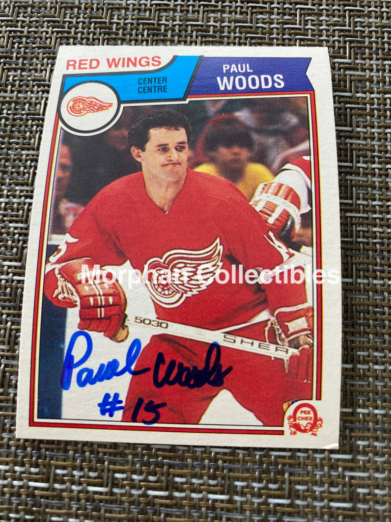 Paul Woods - Autographed Card 1983/84 Opc