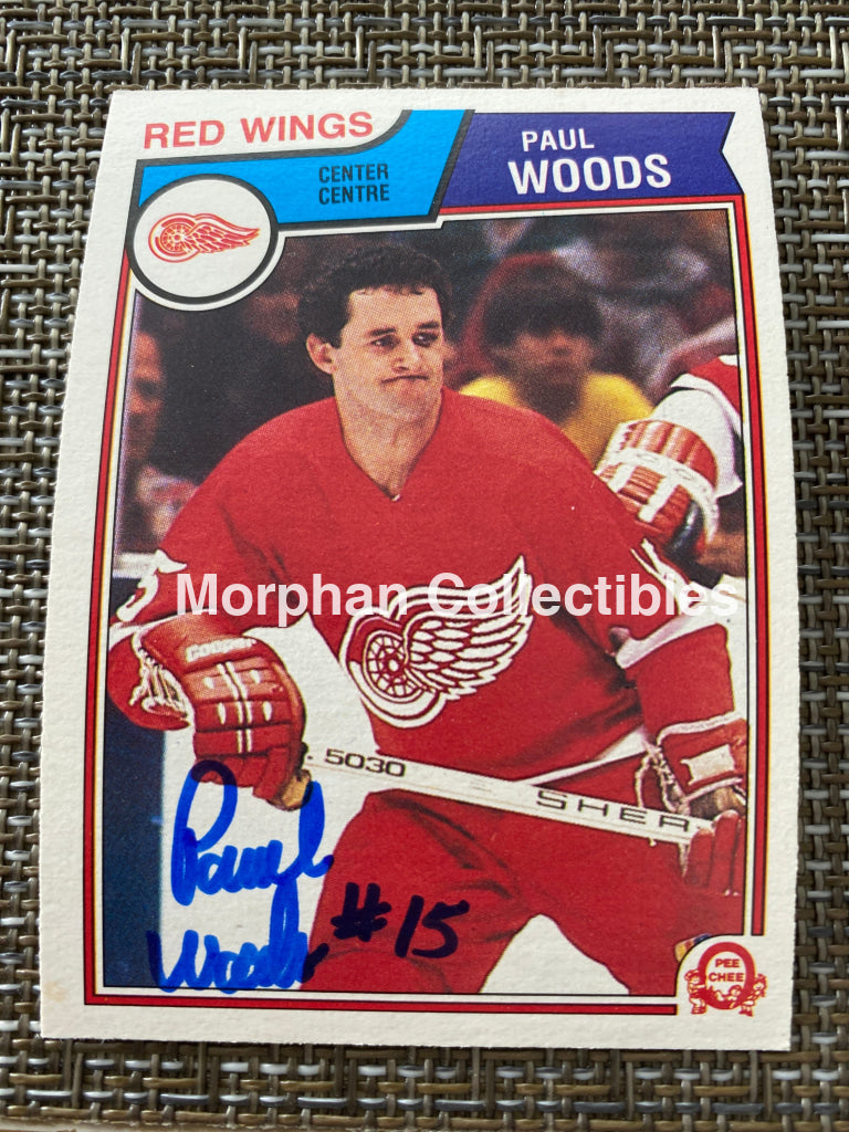 Paul Woods - Autographed Card 1983/84 Opc