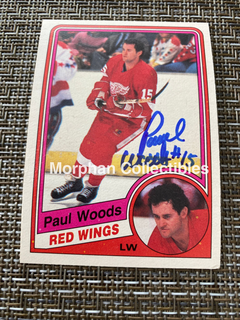 Paul Woods - Autographed Card 1984/85 Opc