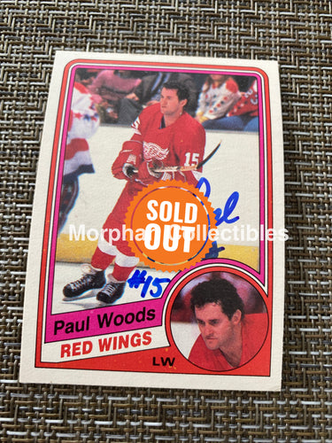 Paul Woods - Autographed Card 1984/85 Opc