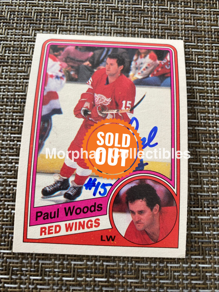 Paul Woods - Autographed Card 1984/85 Opc
