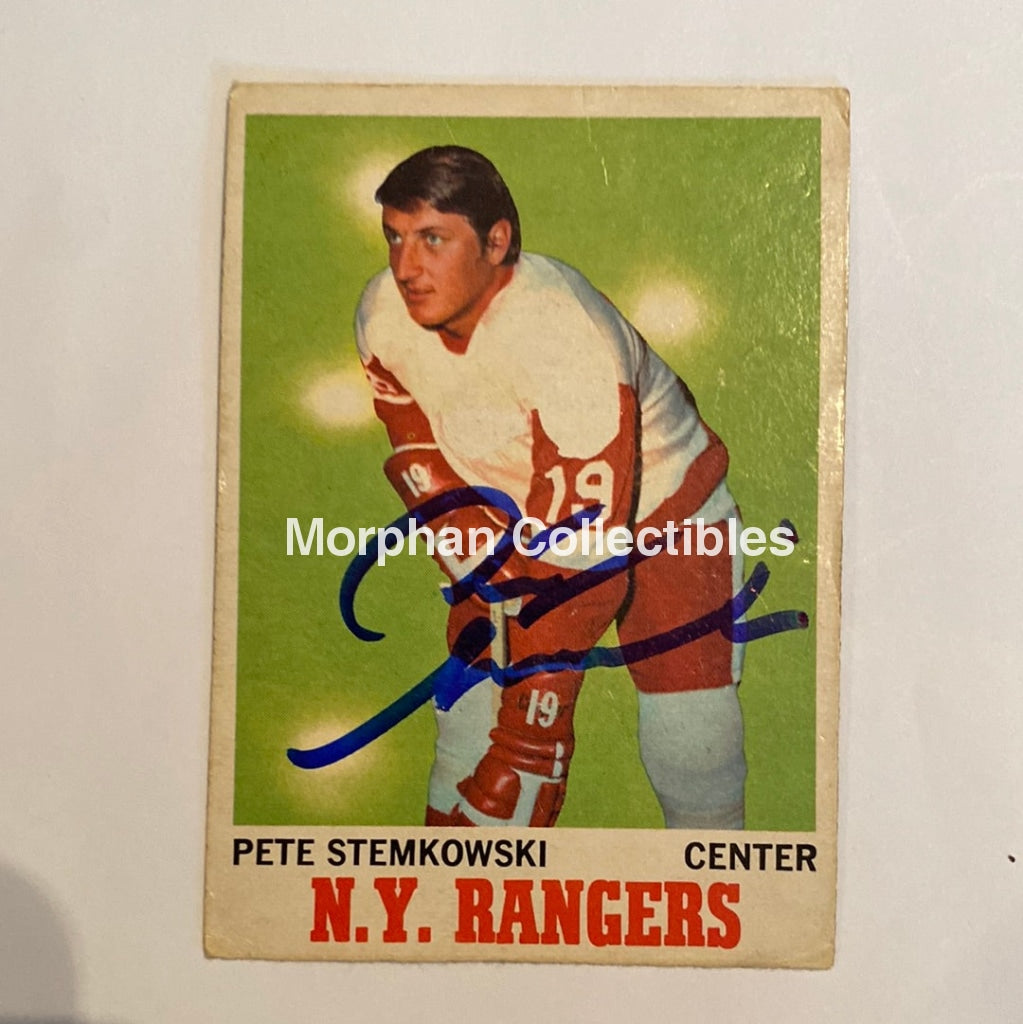 Pete Stemkowski - Autographed Card 1970-71 Opc