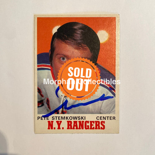 Pete Stemkowski - Autographed Card 1970-71 Opc