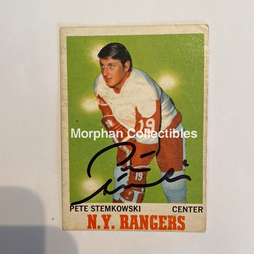 Pete Stemkowski - Autographed Card 1970-71 Opc