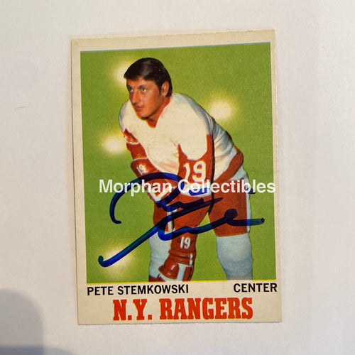 Pete Stemkowski - Autographed Card 1970-71 Opc