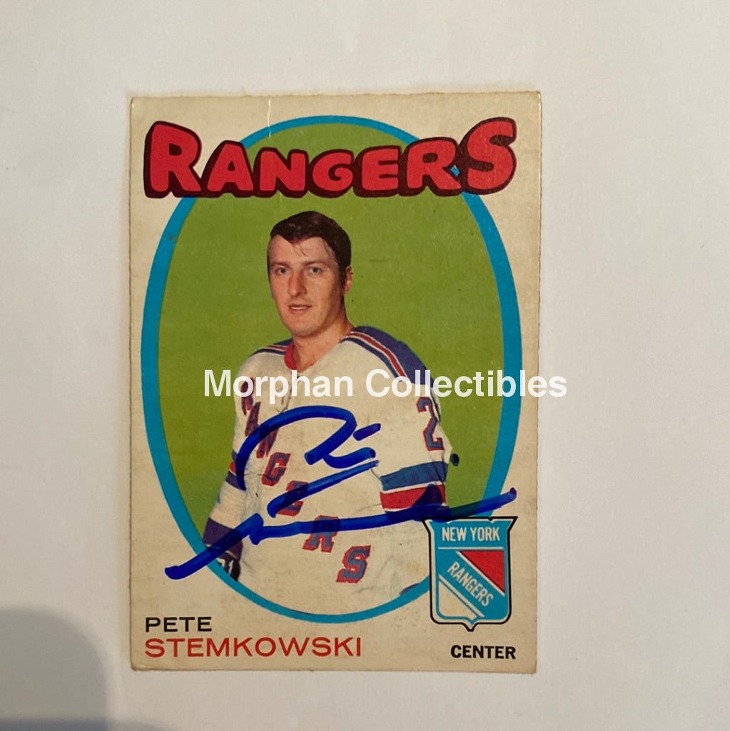 Pete Stemkowski - Autographed Card 1971-72 Opc