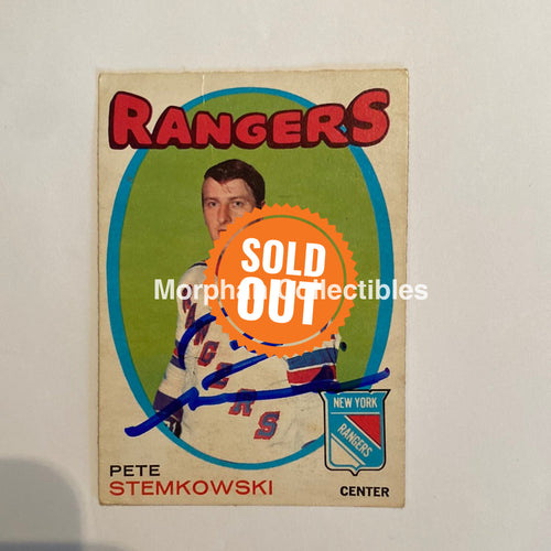 Pete Stemkowski - Autographed Card 1971-72 Opc