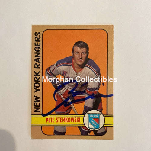 Pete Stemkowski - Autographed Card 1972-73 Opc