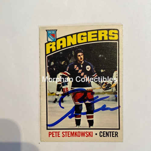 Pete Stemkowski - Autographed Card 1976-77 Opc