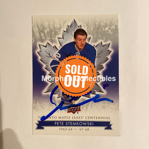 Pete Stemkowski - Autographed Card Leaf Centennial