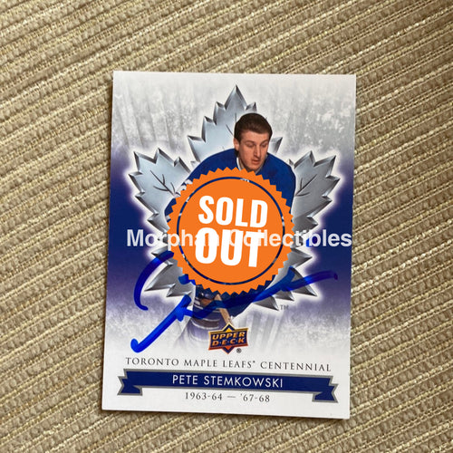 Pete Stemkowski - Autographed Card Leaf Centennial