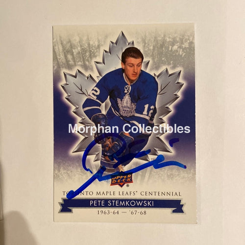 Pete Stemkowski - Autographed Card Leaf Centennial