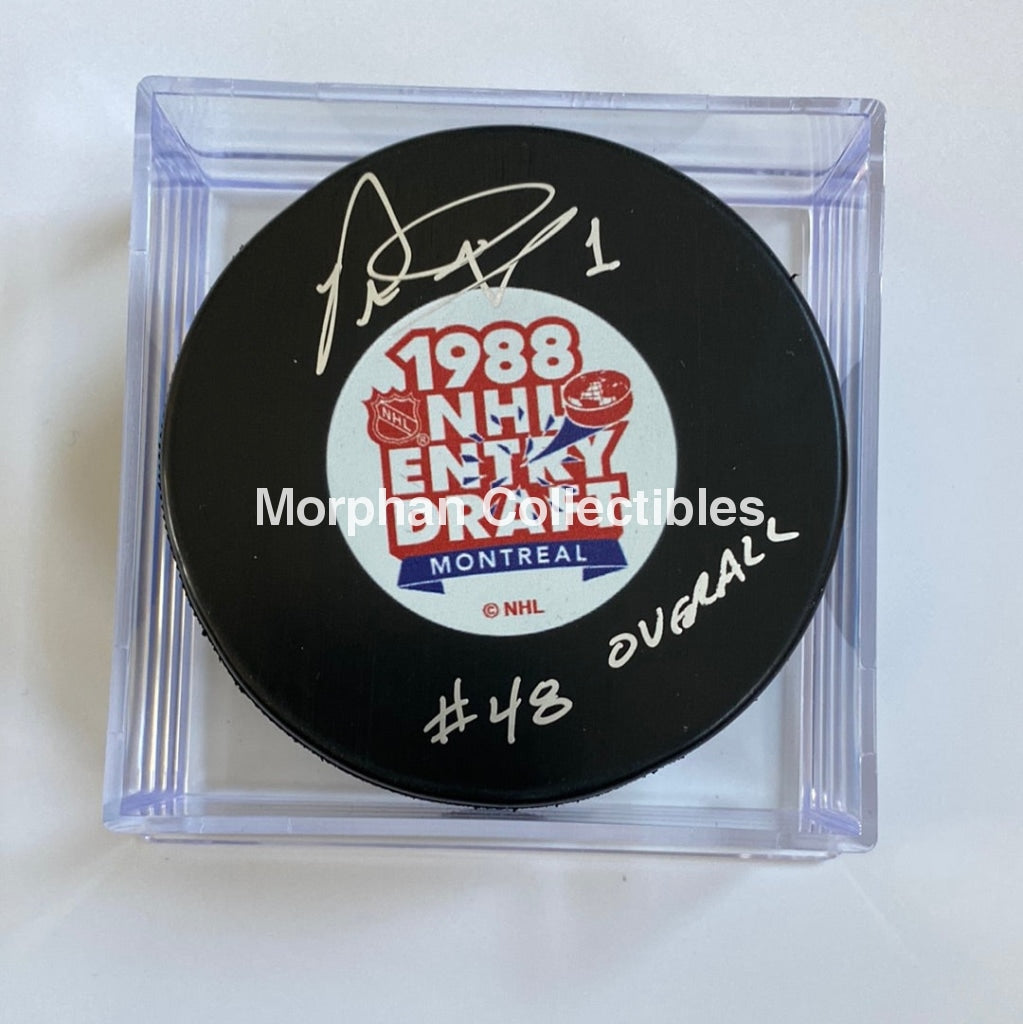 Peter Ing - Autographed 1988 Nhl Draft Puck