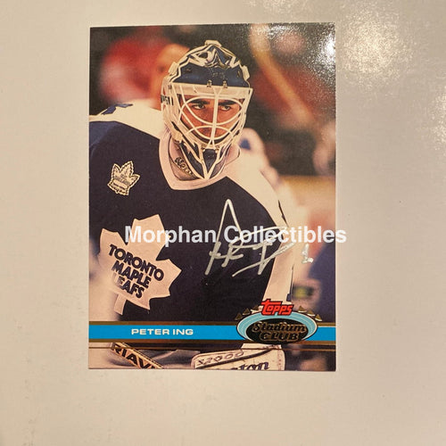 Peter Ing - Autographed Card 1991/92 Topps Stadium