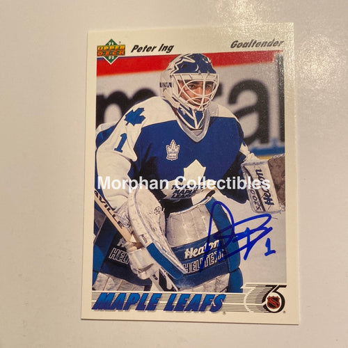Peter Ing - Autographed Card 1991/92 Upper Deck