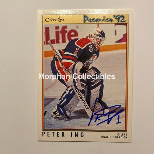 Peter Ing - Autographed Card 1992 Opc Premier