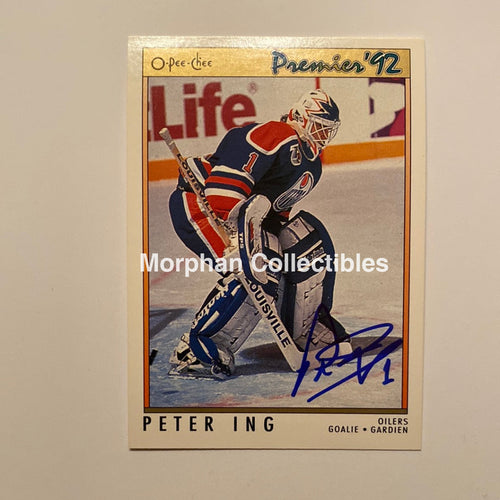 Peter Ing - Autographed Card 1992 Opc Premier
