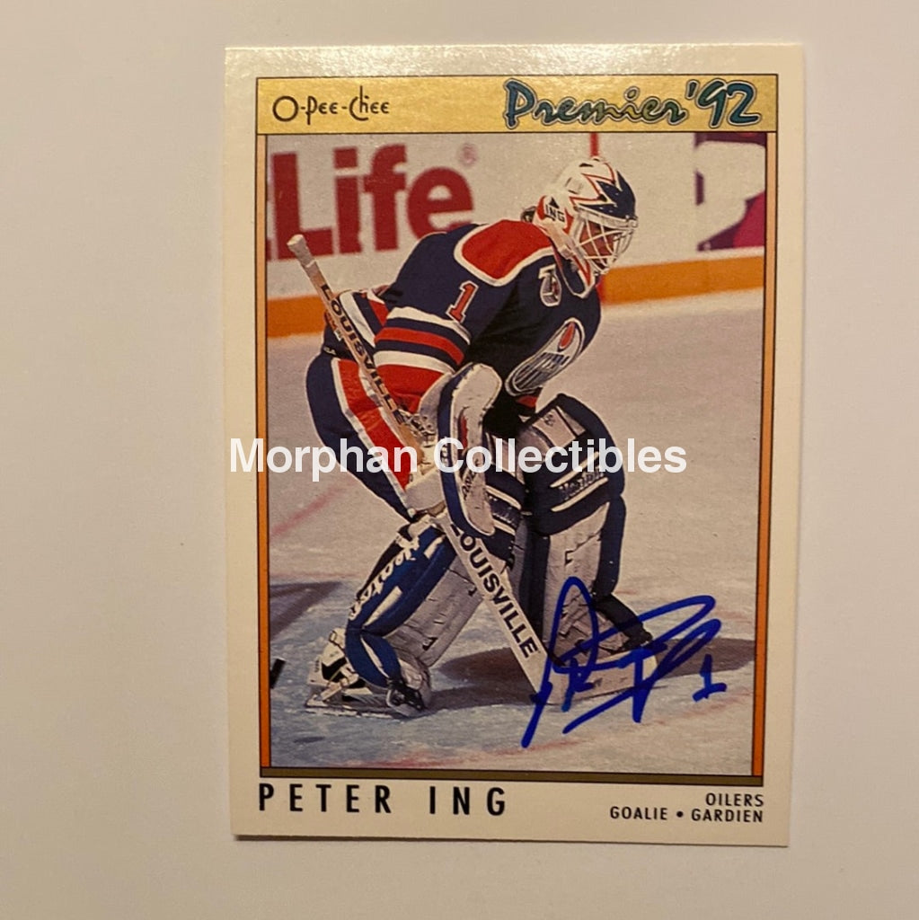 Peter Ing - Autographed Card 1992 Opc Premier