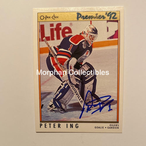 Peter Ing - Autographed Card 1992 Opc Premier