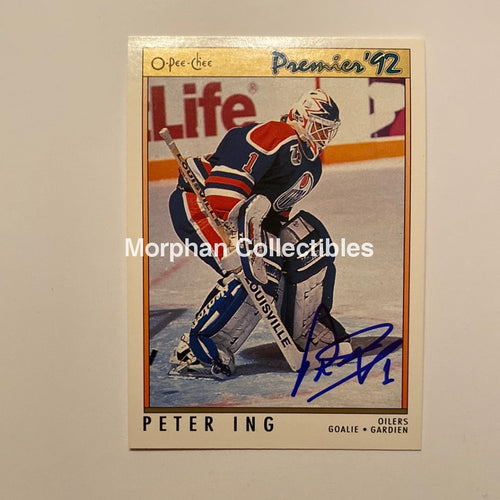 Peter Ing - Autographed Card 1992 Opc Premier