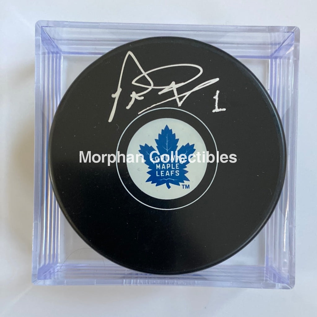 Peter Ing - Autographed Toronto Maple Leafs Puck