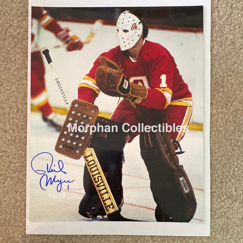 Phil Myre - Autographed Atlanta Flames 8X10 Photo