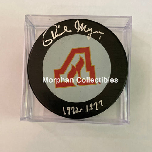 Phil Myre - Autographed Atlanta Flames Puck