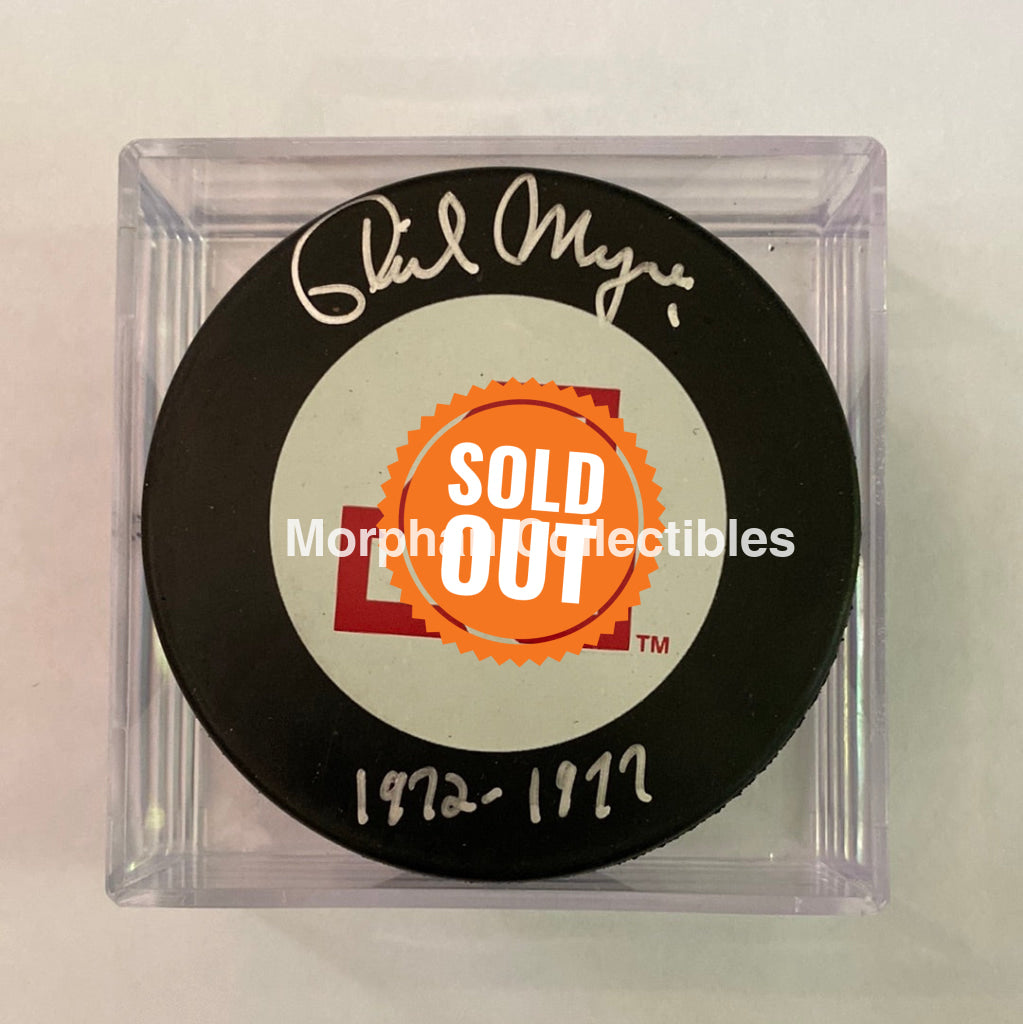 Phil Myre - Autographed Atlanta Flames Puck