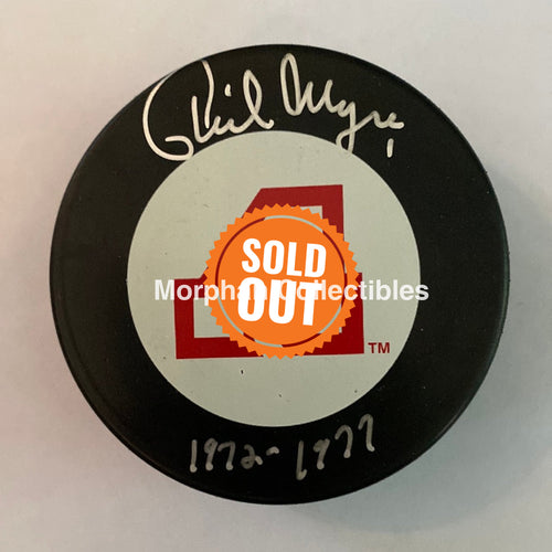 Phil Myre - Autographed Atlanta Flames Puck