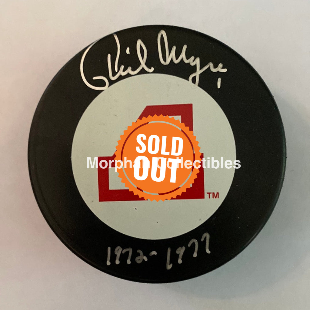 Phil Myre - Autographed Atlanta Flames Puck