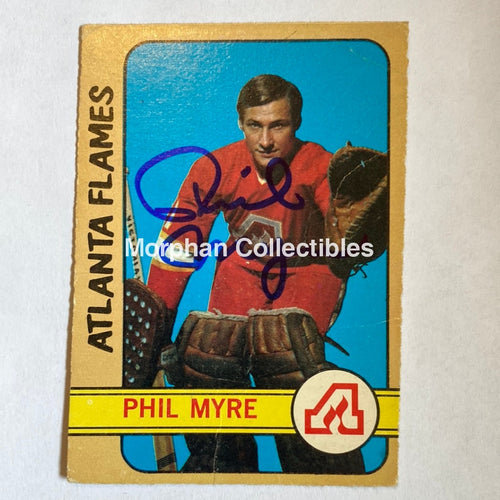 Phil Myre - Autographed Card 1972-73 Opc Rookie Note Crease