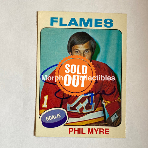 Phil Myre - Autographed Card 1975-76 Opc
