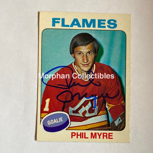 Phil Myre - Autographed Card 1975-76 Opc