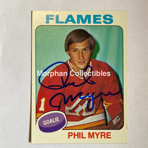 Phil Myre - Autographed Card 1975-76 Topps