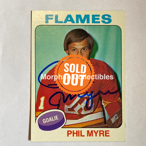 Phil Myre - Autographed Card 1975-76 Topps