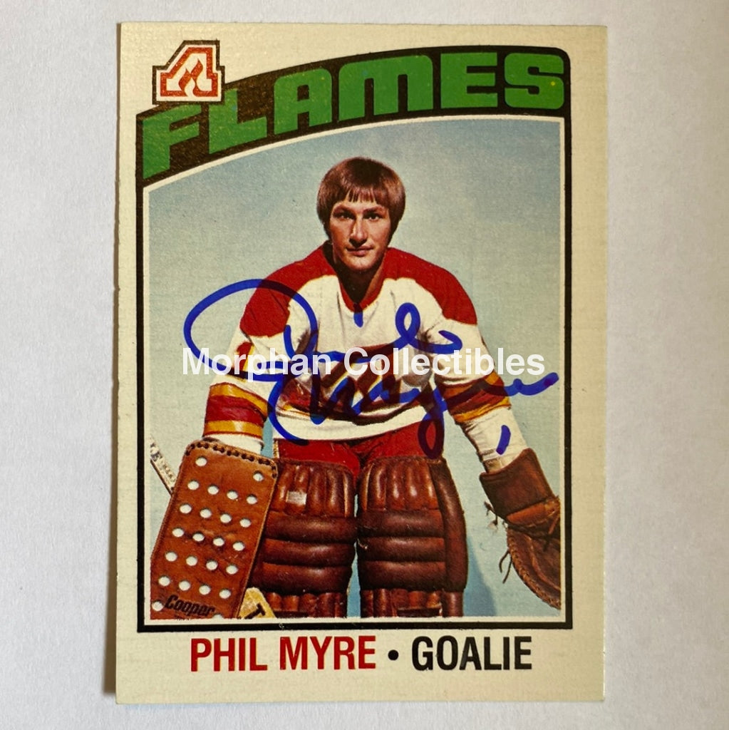 Phil Myre - Autographed Card 1976-77 Opc