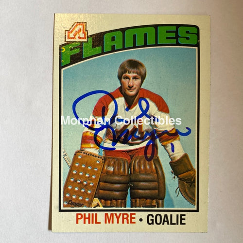 Phil Myre - Autographed Card 1976-77 Topps