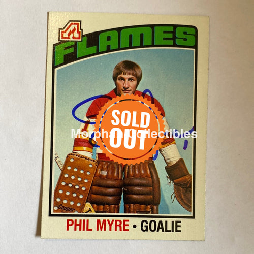 Phil Myre - Autographed Card 1976-77 Topps