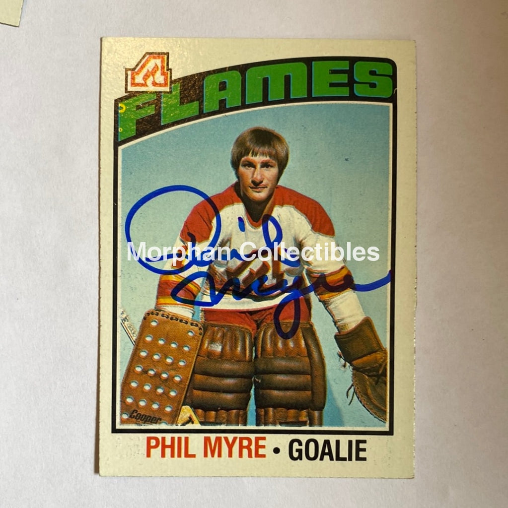 Phil Myre - Autographed Card 1976-77 Topps