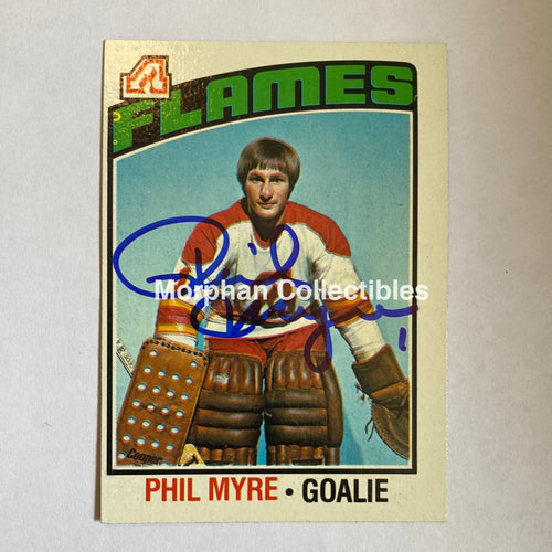 Phil Myre - Autographed Card 1976-77 Topps