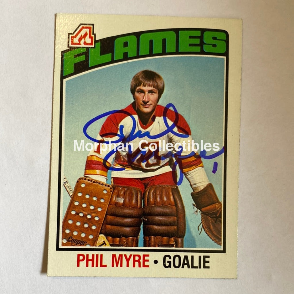 Phil Myre - Autographed Card 1976-77 Topps