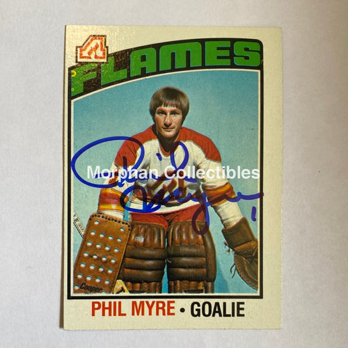 Phil Myre - Autographed Card 1976-77 Topps